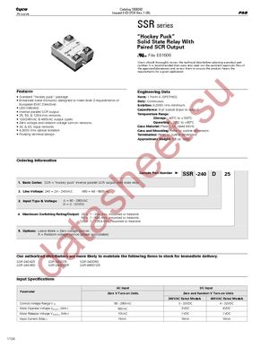 SSR-240A50 datasheet  